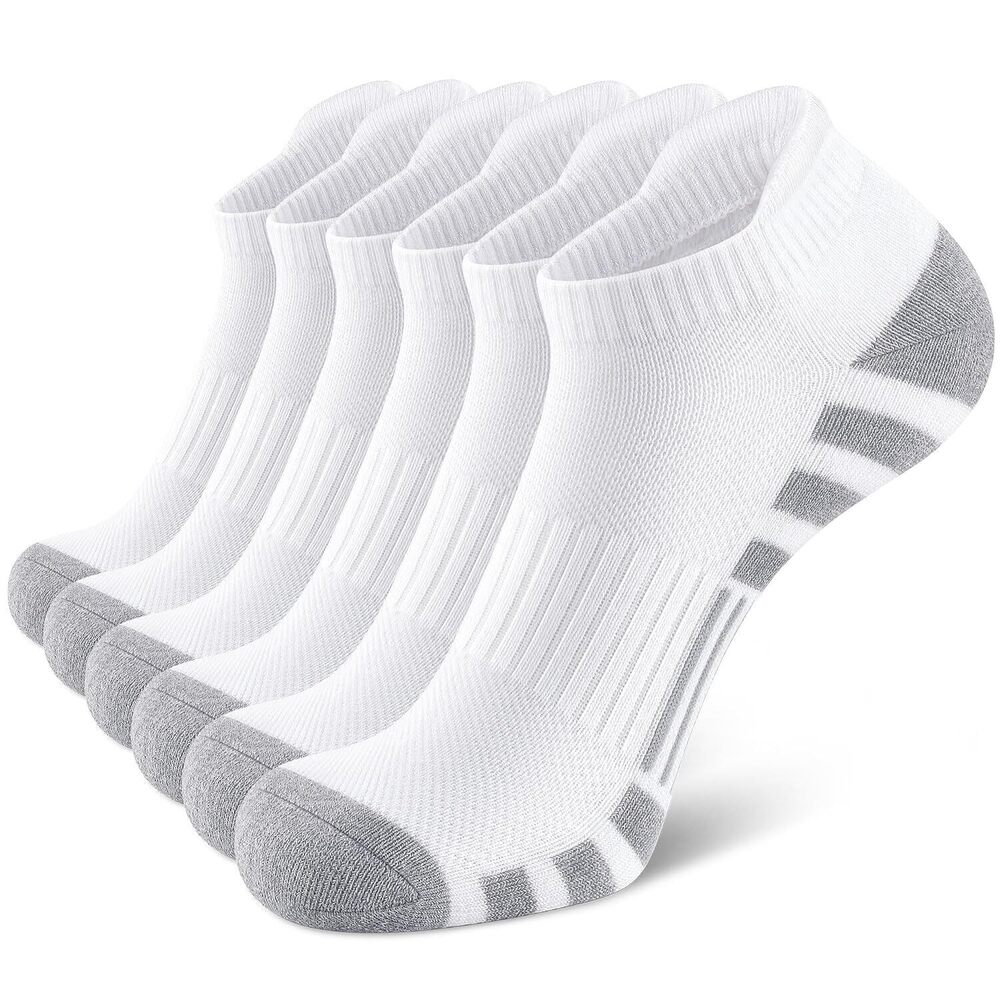 Athletic Running Ankle Cotton Socks, Low Cut Cushioned Performance